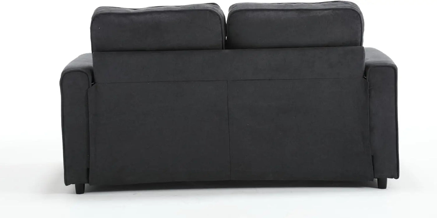 Goohome 3-in-1 Upholstered Futon Sofa Convertible Floor Sofabed,Foldable Tufted Loveseat with Pull Out Sleeper Couch Bed