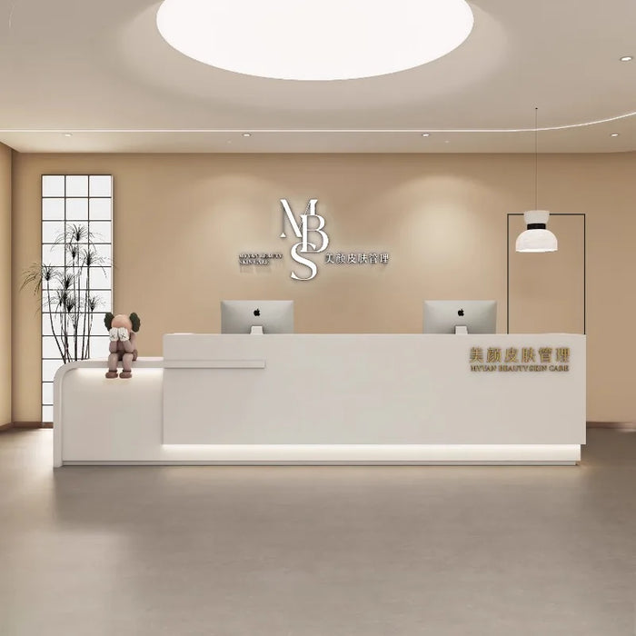 Modern Service Reception Desks Beauty Salon Executive Club Lectern Corner Reception Desks Shop Empfangstheke Luxury Furniture