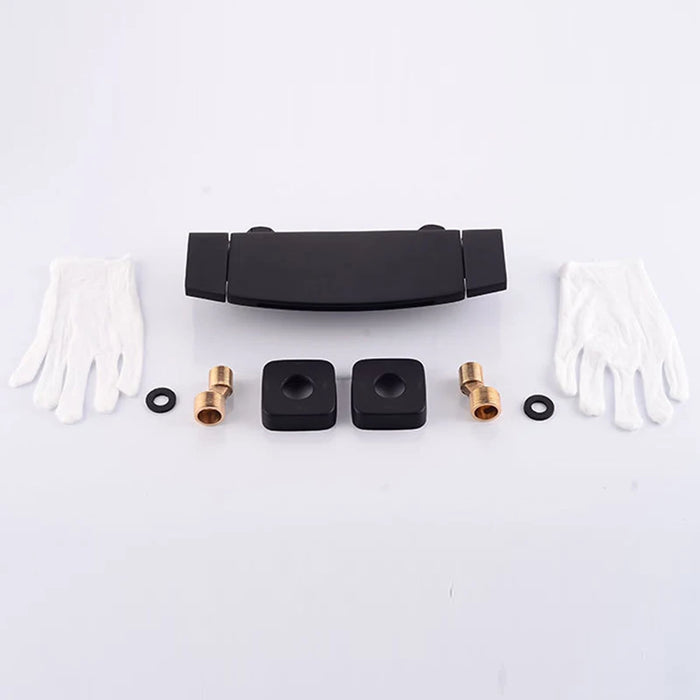 Waterfall bathtub faucet in-wall hot and cold shower set wall outlet side faucet bathroom full copper mixing valve