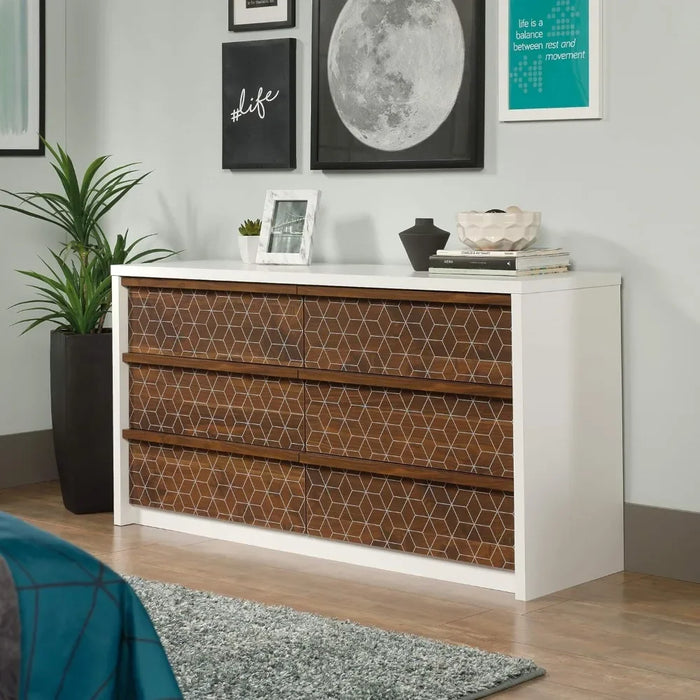 Dresser, L: 60.71" X W: 17.48" X H: 31.06", Soft White Finish, Dresser