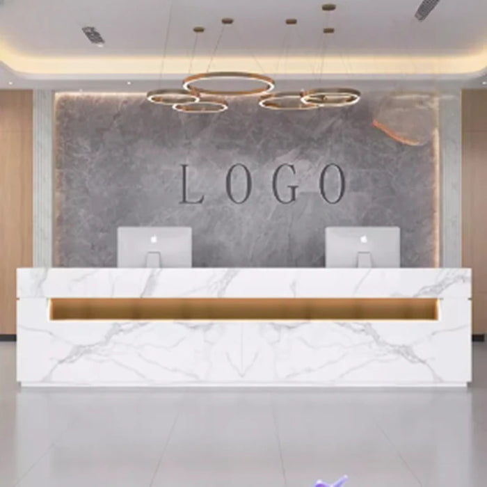 Podium Store Reception Desk Wooden Clinic Premium Enjoy Shopping Reception Desk Display Mostrador Oficina Commercial Furniture