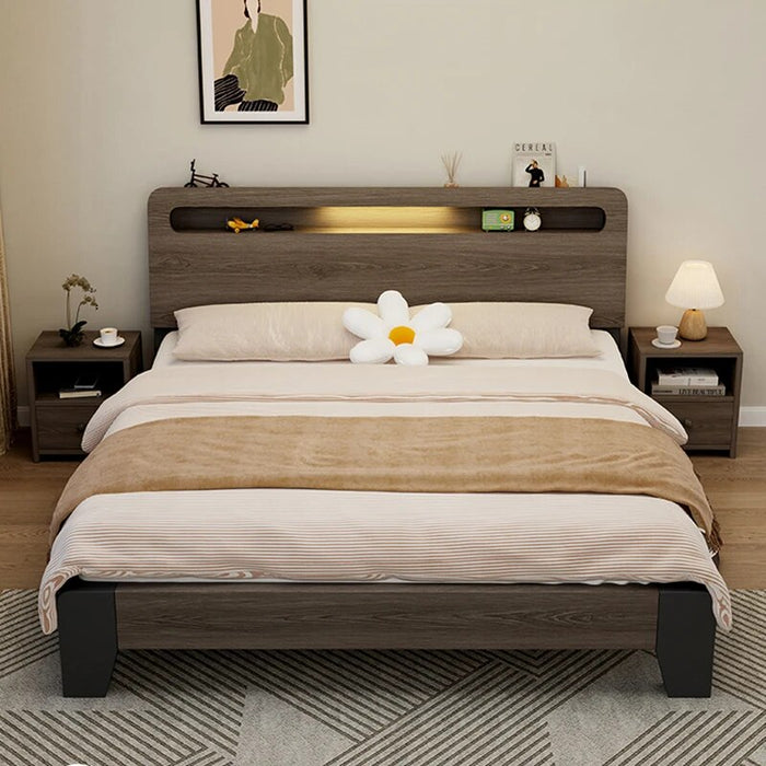 Wooden Bedroom Bed Frame Luxury Double Children King Size Bed Storage Multifunctional Beauty Sleeping Muebles Modern Furniture