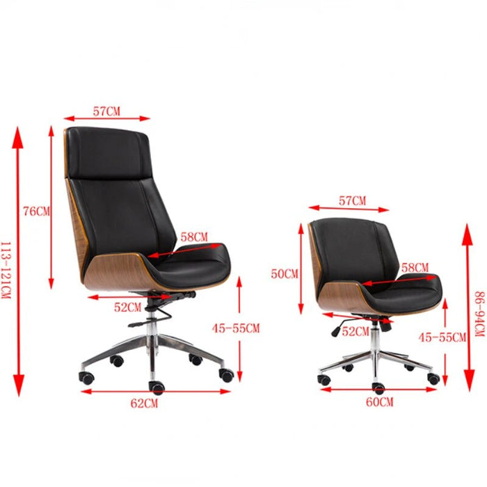 Modern Minimalist Solid Wood Computer Office Chair Computer Ergonomic Leisure Swivel Chair