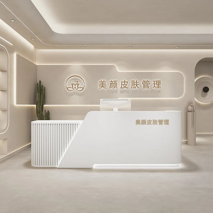 Acrylic Reception Desk Counter Beauty Salon Cashier Table Spa Information Reception Desk Supermarket Schreibtisch Bar Furniture