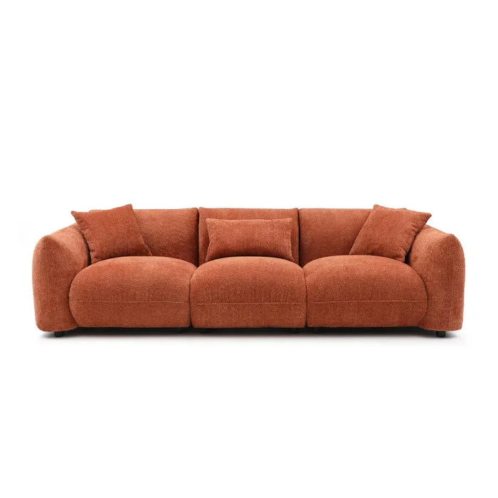 3-Seater Sofa,Comfy Sofa Couch with Thick Cushion,Sturdy & Durable Deep Seat Sofa,Modern Sofa for Living room,Office,Orange
