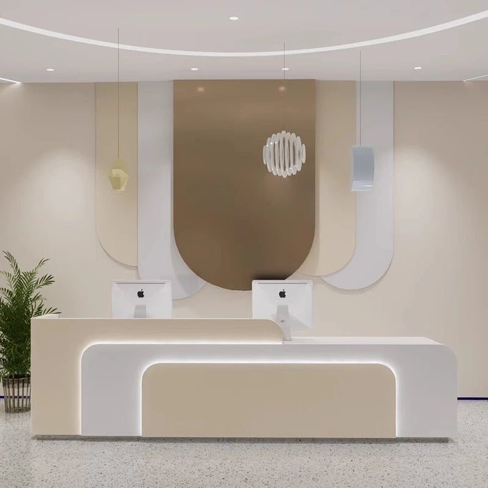 Storage Desktop Reception Desk Service Counter Cashiers Computer Reception Desk Writing Scrivania Per Ufficio Luxury Furniture