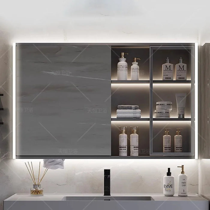 Light Luxury Nano Rock Integrated Basin Microcrystalline Stone Bathroom Cabinet Modern Minimalist Bathroom Sink Washing YX50BC