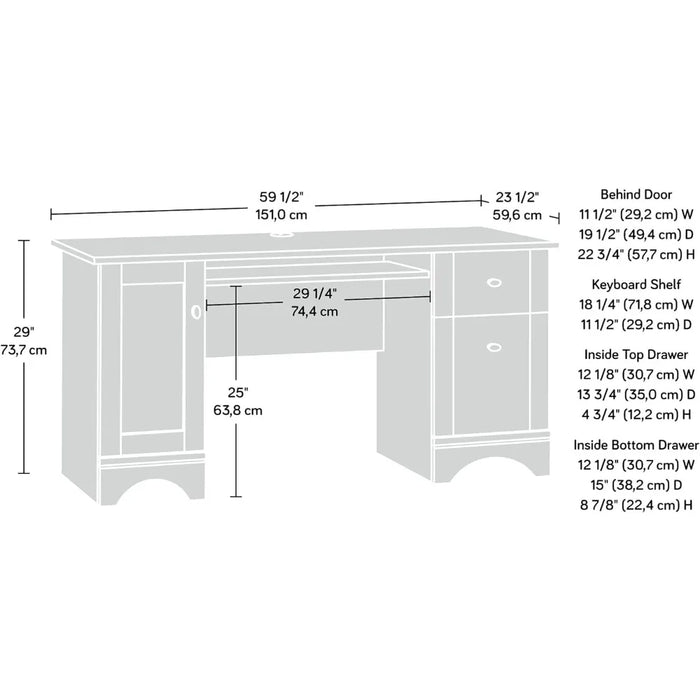 Computer Desk Brushed Maple Finish Freight Free Table Study Writing Office Furniture