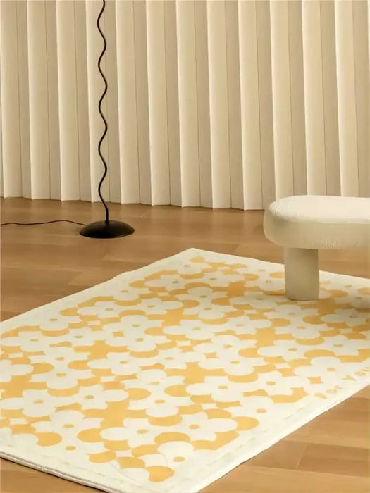 Fun Cute Flower Carpet Minimalist Children's Room Decoration Rug Comfortable Soft Bedroom Rugs Living Room Sofa Side Carpets 양탄자