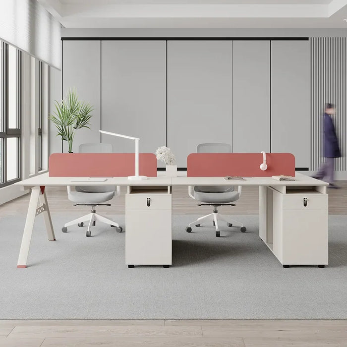 Employee Employee Office Desk Simplicity Modern Multiple Seats Screen Station Office Desk Bureau Meuble Working Equipment QF50OD