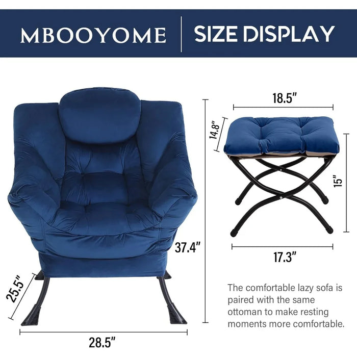 Lazy Chair With Ottoman Recliner Chair Living Room Comfy Armchairs Interior Furniture Home