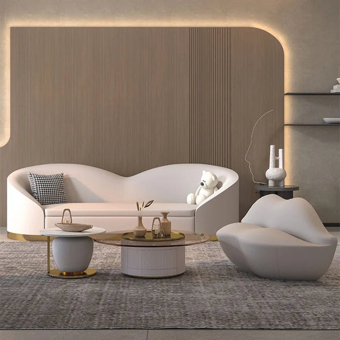 Nordic Velvet Sofa Relax Foam Sponge Luxury 3 Seater Modern White Couch Unusual Designer Lazy Adults Canape Salon Home Furniture