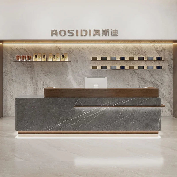 Office Table Reception Desks Mobile Podium Display Shelf Conference Reception Desks White Mesa De Escritorio Bar Furniture