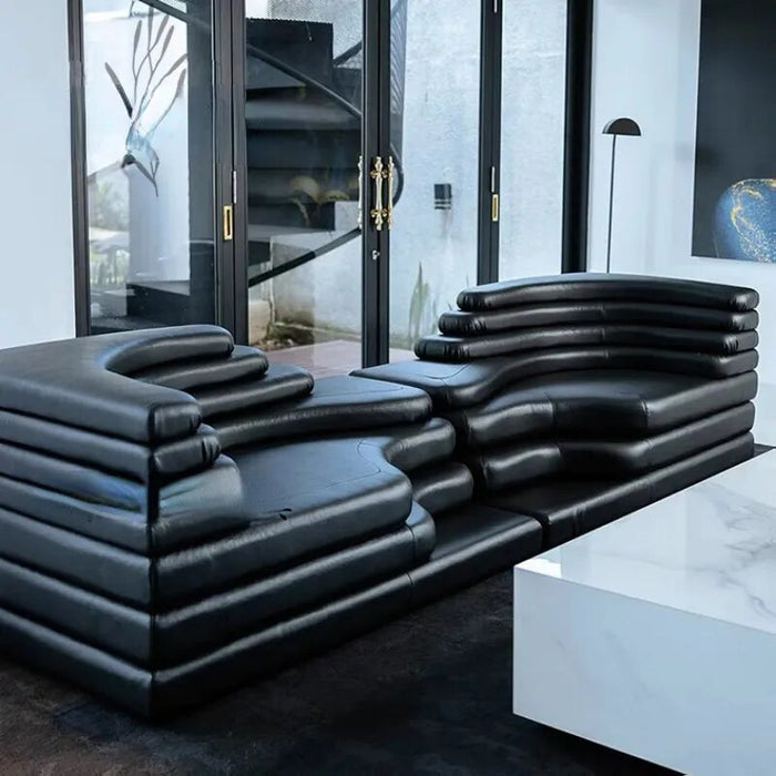 Cozy Lazy Sofas Nordic Set European Leather Home Living Room Sofa Sectional Modular Floor Sofas Para El Hogar Housing Supplies