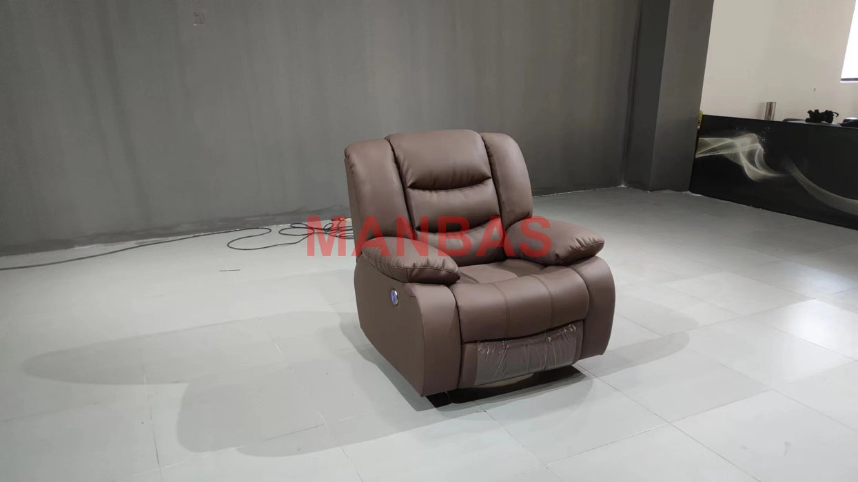 Linlamlim Living Room Sofas Set Manual / Electric Recliner Italinan Cow Genuine Leather Couch Retractable Cinema Sofa 3 Seater