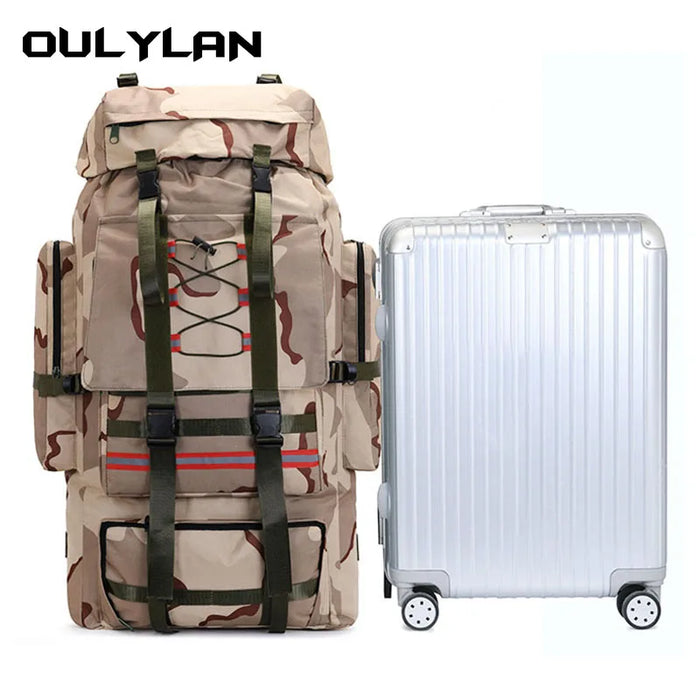 130L Extra Large Backpack Super Capacity Luggage Outdoor Travel Bag Tent Camping Rescue  Backpack for men and women