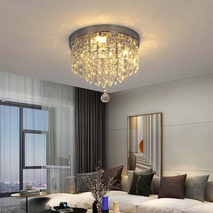 Crystal Ceiling Lamp Modern K9 Dinning Table Ceiling Chandelier Living Room Indoor Decora Lustres Lighting Fixtures Home Decor