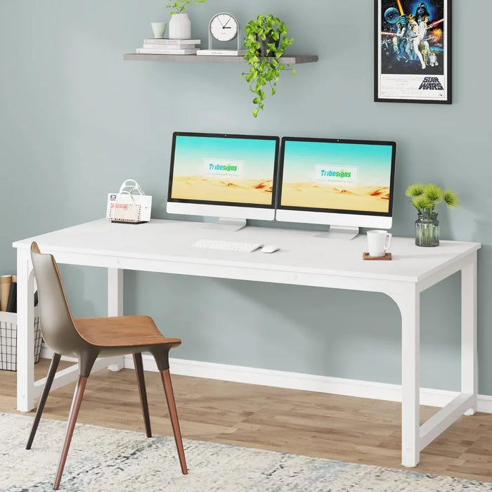 Modern Computer Desk, 63 x 31.5 inch Large Executive Office Desk Computer Table Study Writing Desk Workstation for Home Office,