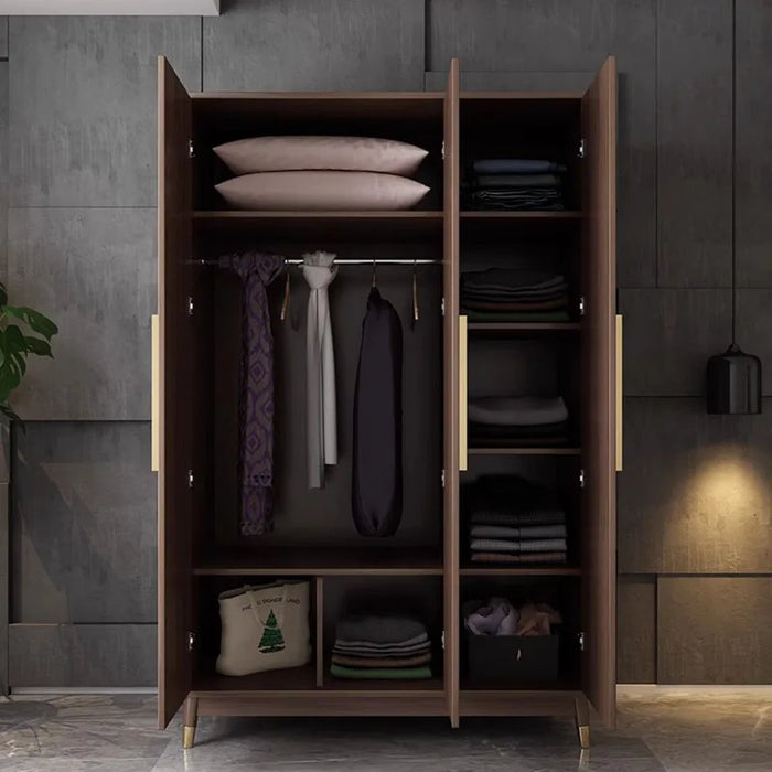 Wood Clothes Wardrobe Storage Drawer Aesthetic Wooden Hotel Wardrobe Bedroom Closet Systems Szafa Na Ubrania Home Furniture