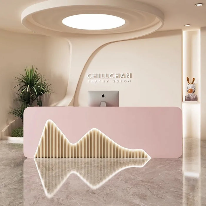 Luxury Store Reception Desk Counter Restaurant Standing Reception Desks Console Clinic Mesa Escritorio Beauty Salon Furniture