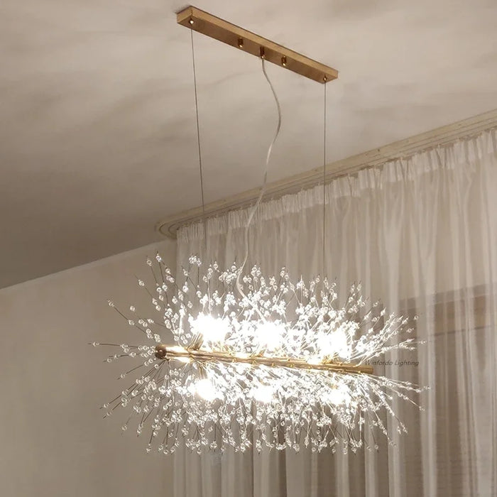 Minimalist Modern Crystal Chandelier Restaurant Dandelion Light Luxury Living Room Crystal Lamp Chandeliers  Pendant Light home