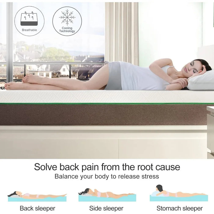 Short Queen Memory Foam Mattress 10 Inch
