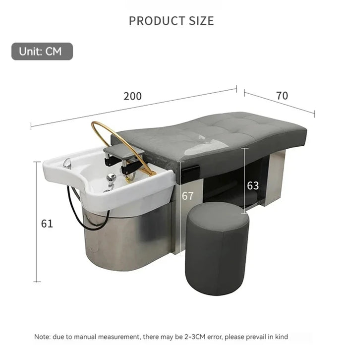 Shower Equipment Shampoo Chairs Water Circulation Thai Shampoo Bed Head Spa Massage Table Lavacabezas Salon Furniture WKXF