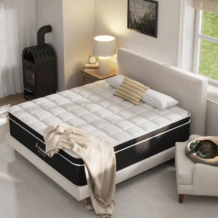 King Size Mattress Mattresses for Sleeping Pressure Relief and Motion Isolation 12 Inch Firm King Mattress in a Box Matress Bed
