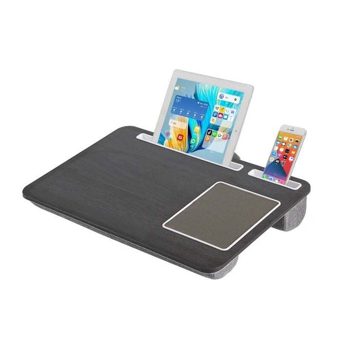 MUMUCC Casual Wooden Desk Office with Handy Handle Suitable for Laptops Up To 17 Inches Ideal for Work on Sofa Car With mousepad