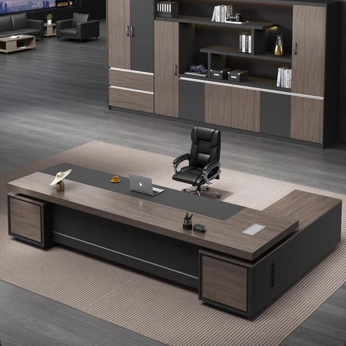 Black Boss Office Reception Desk Conference Floor Free Shipping Luxury Computer Desks Home Corner Bureau Meuble Home Furniture