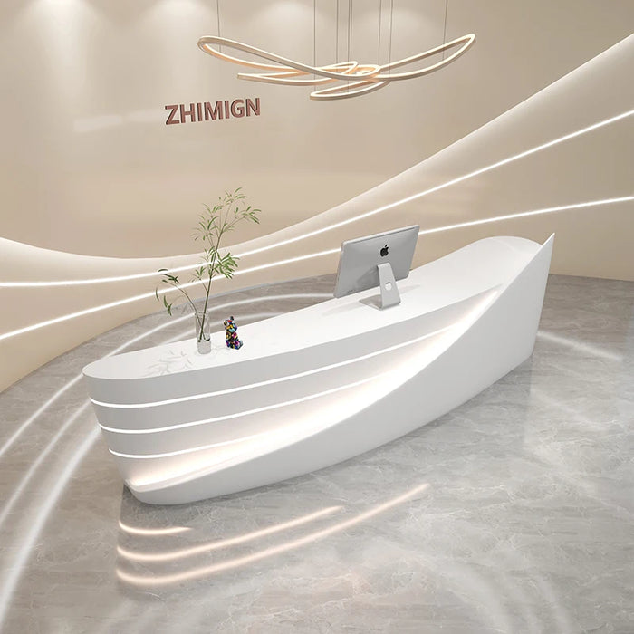 Luxury Reception Desk Counter Lectern Computer Siting Bar Service Desk Beauty Gaming Scrivania Ufficio Lavoro Office Furniture