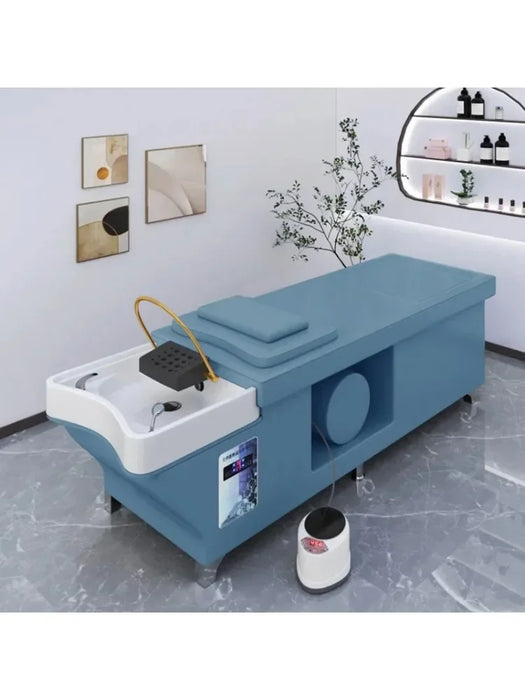 Portable Hair Washing Bed Stylist Water Circulation Water Storage Shampoo Sink Chair Salon Behandelstoel Salon Furniture MQ50SC