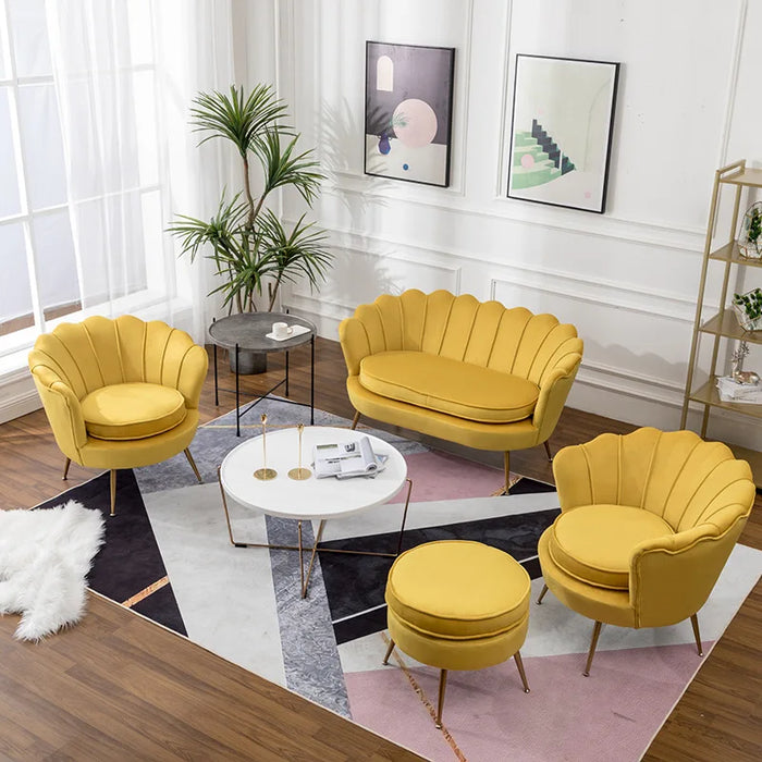 Living Room Single Sofa Nordic Velvet Armchair Ergonomic Design Modern Corner Small Sofa Luxury Relaxing Chair Home Furniture