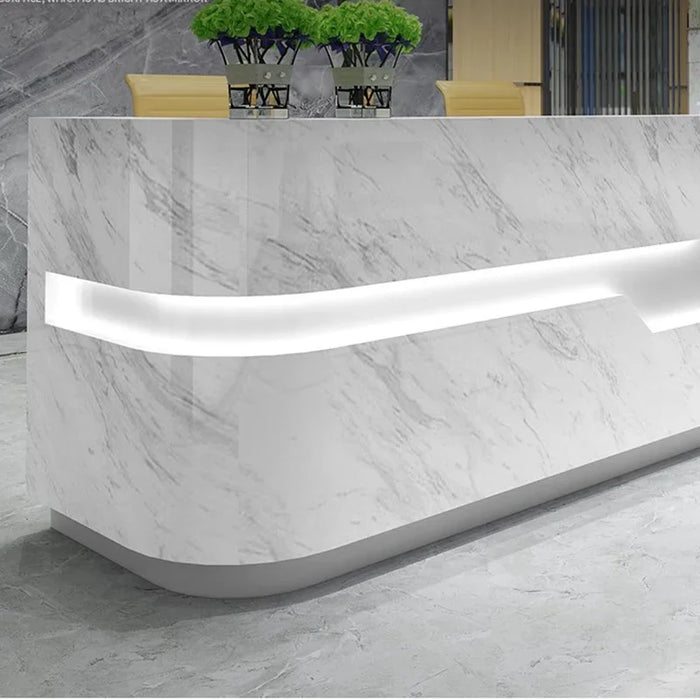 Conference Luxury Reception Desk Office Information Modern Simple Shop White Reception Desk Cashier Mostrador Hoom Furniture