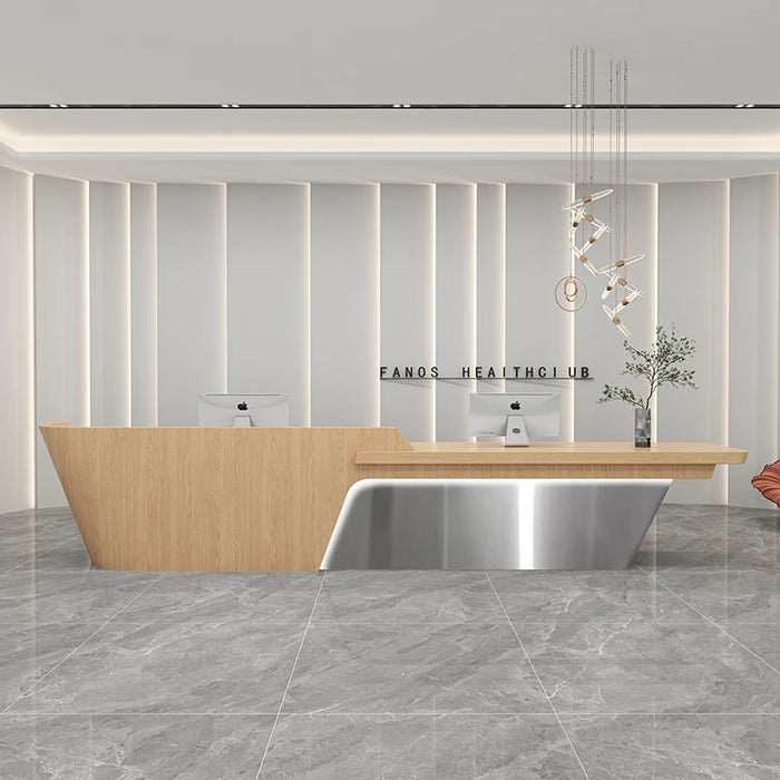 Modern White Office Reception Desk Front Cash Executive Office Coffee Reception Desk Checkout Recepcion Commercial Furniture HDH