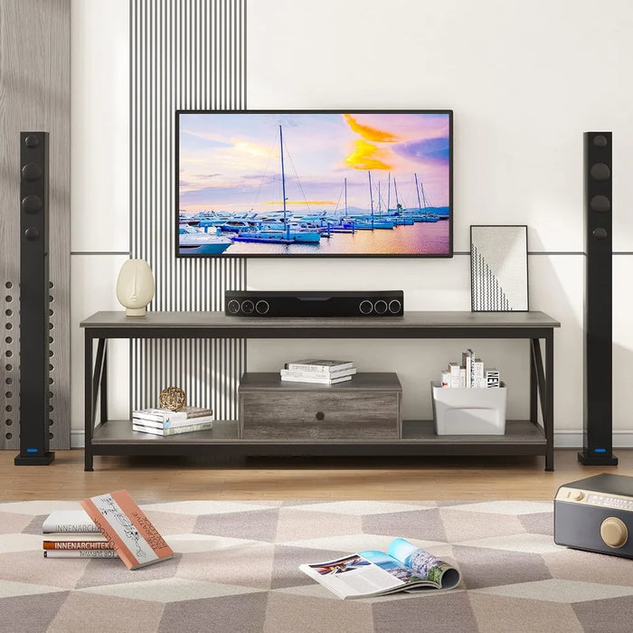 Living Room Furniture for Tv Cabinet Industrial Entertainment Center TV Console Table With Drawer Ps5 Monitor Stand Home Stands