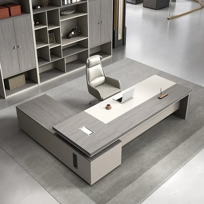 Minimalist Fashion Office Desk Nordic Long Drawers Wooden Single Designer Set Desk Tables Floor Mesa Computador House Furniture