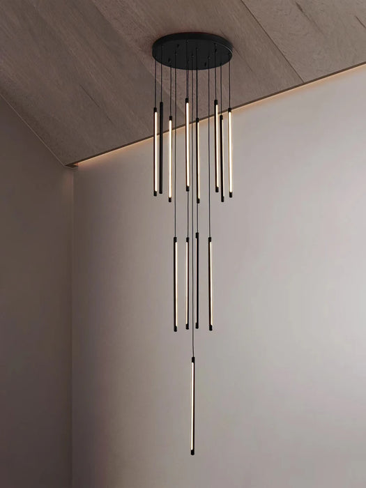 Simple modern duplex staircase chandelier, restaurant light, self built villa, hotel lobby, living room, large chandelier