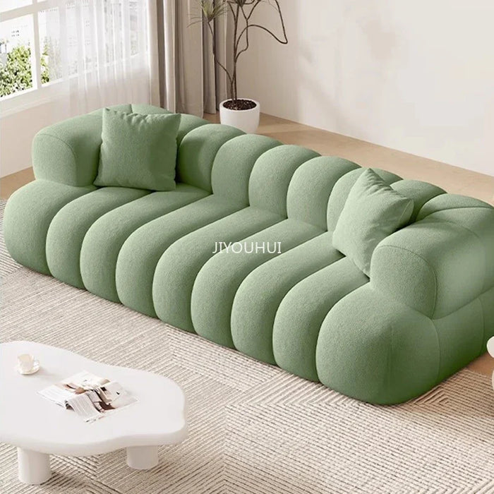 High Quality Cream Clouds Sofa Green Straight Free Shipping Comfort Couch Customized Small Family Divano Letto Home Furniture