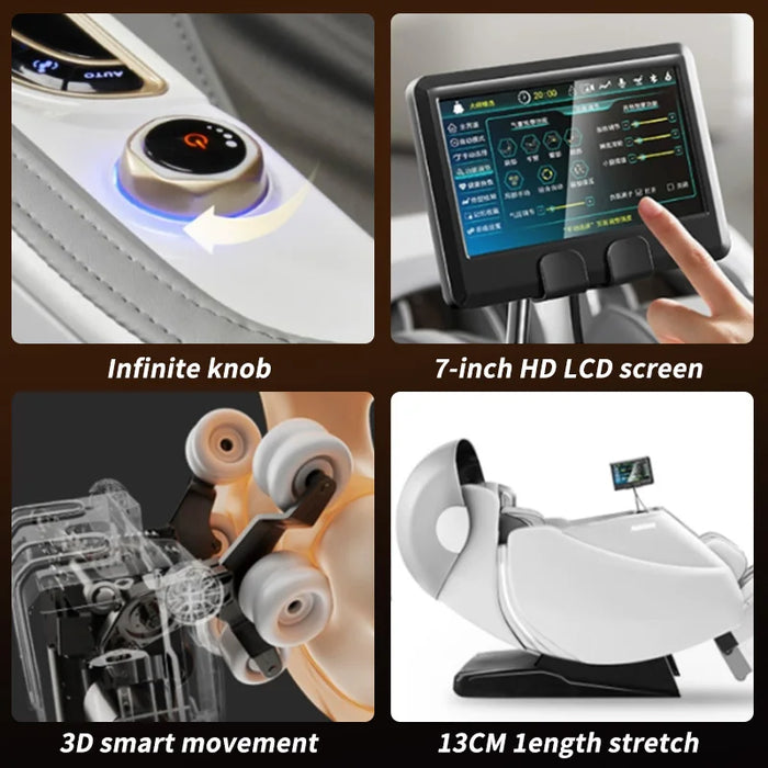 JKR Full Body Luxury Intelligent 3D Massage Chair Home Zero Gravity Professional Electric Automatic Heating Shiatsu Rocking Sofa