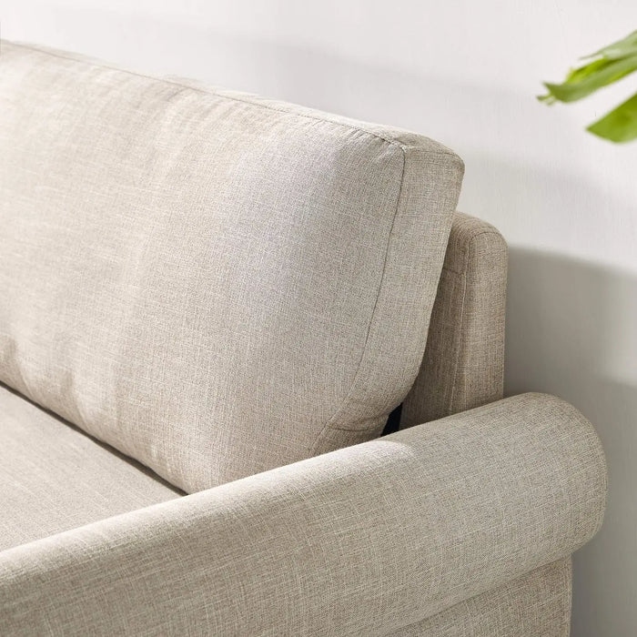 Josh Sofa Couch, Easy, Tool-Free Assembly, Beige