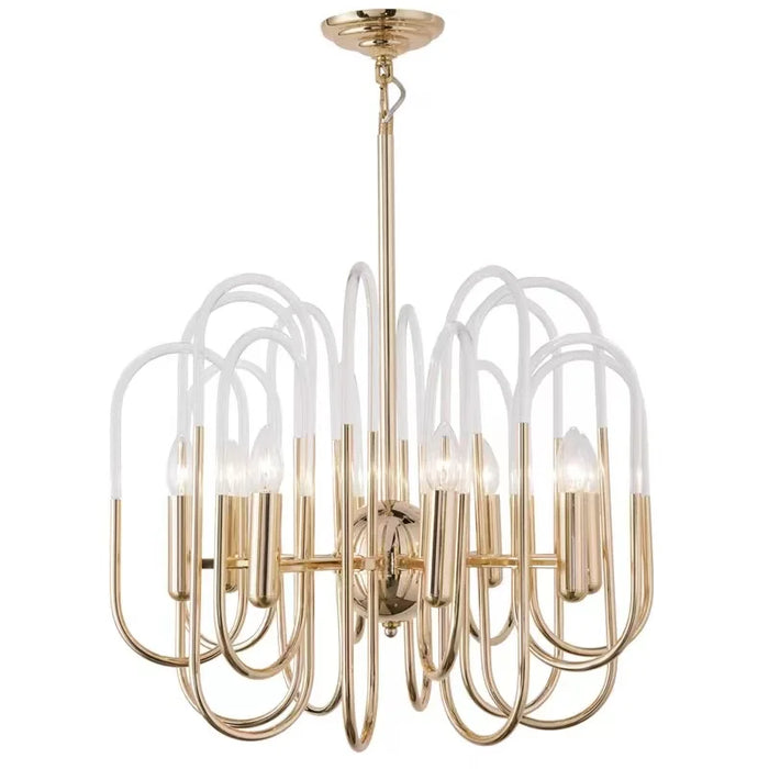 Modern gold pole tube LED pendant lights living room bedroom home lighting fixtures simple lighting decorative pendant lights
