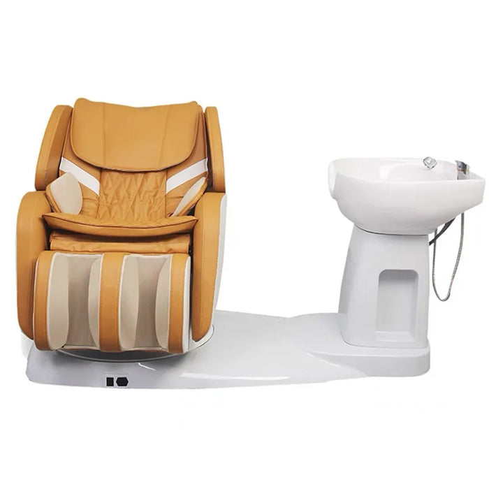 Shaving Treatment Shampoo Chair Lava Heads Massage Hair Washing Chair Sink Spa Adult Sedia Per Shampoo Salon Furniture CY50XT