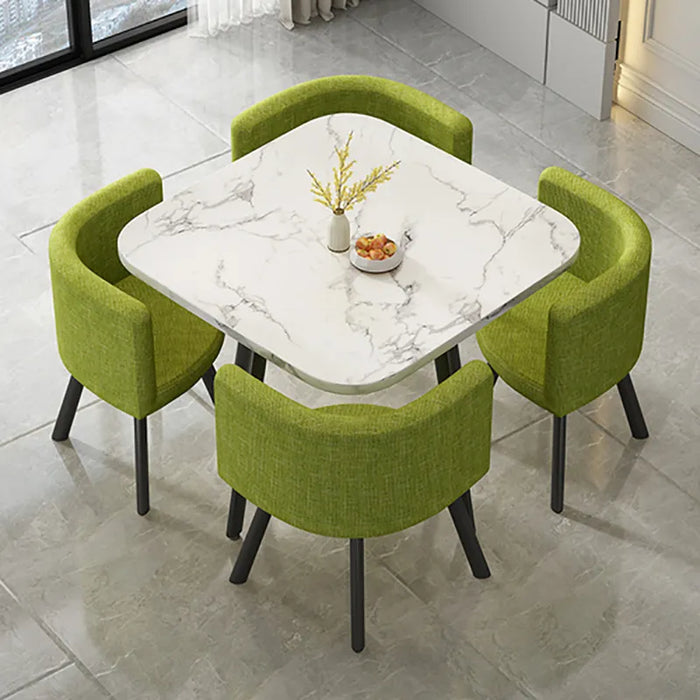 Green Floor Dining Table Set 4 Chairs Modern Negotiation Coffee Tables Kitchen Table A Manger Living Room Furniture GPF50YH