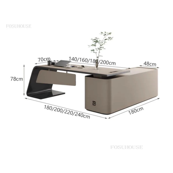 Luxury Boss Office Desks Minimalist Work Desk Corner Executive Table Home Study Desktop Computer Table Office Furniture