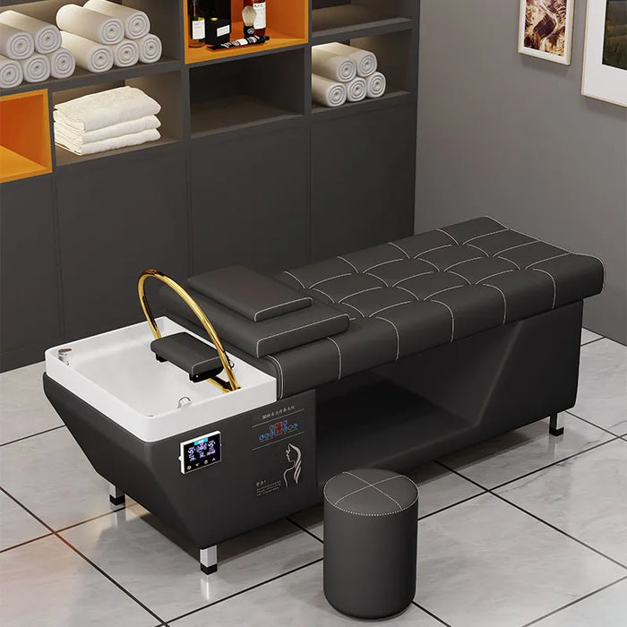 Hairdressing Beauty Salon Chair Head Spa Equipment Shaving Shampoo Chair Hair Washing Massage Bed Cadeira Barber Shop Furniture