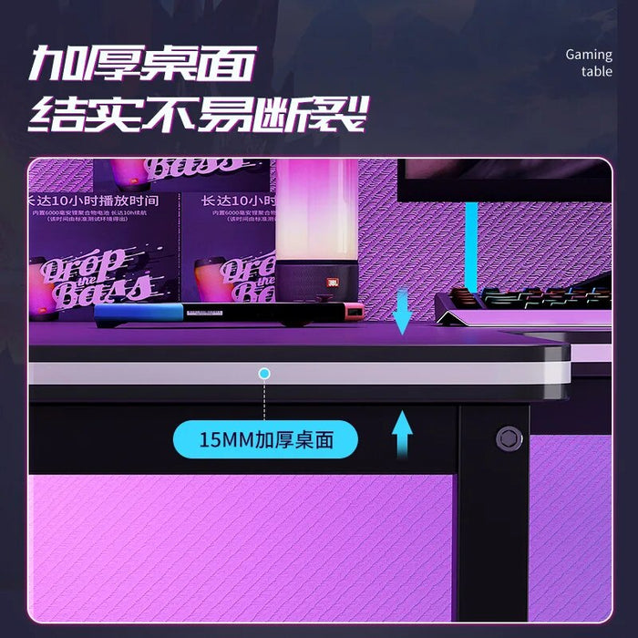 L-Shaped Gaming Computer Desk 47"/55"' Corner Desk with Storage Large Monitor Riser and PC Stand Office Work Desk Gaming Desk