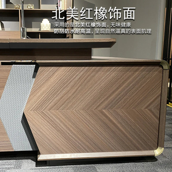 Italian style office desk and chair combination high-end simple modern large shift desk