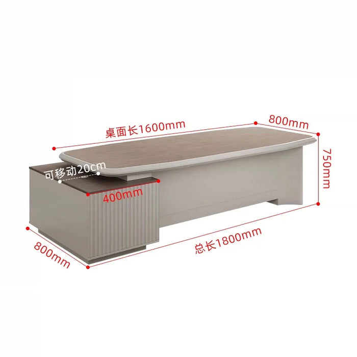 Minimalist Modern CEO Business Computer Desk Gaming Luxury Escritorios Square Office Furniture Desk With Drawers L Shaped Desk