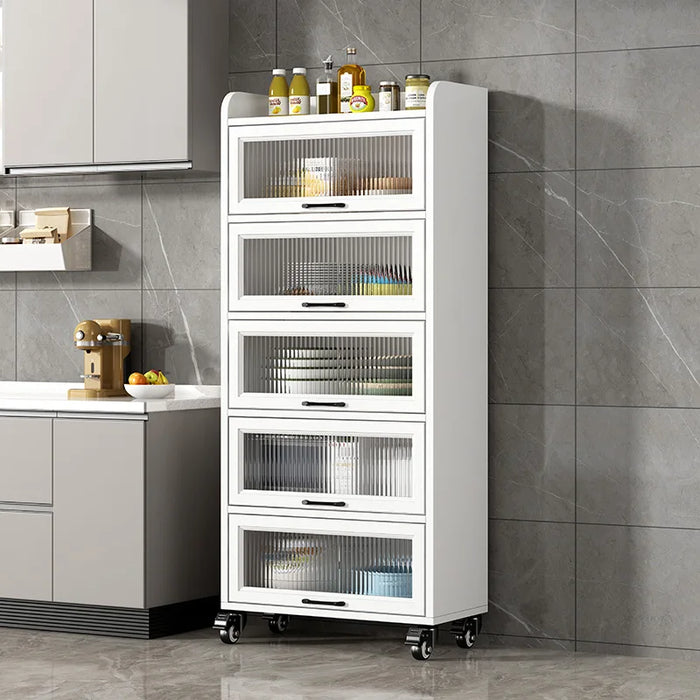 White Microwave Cabinet Sideboard Modern Bedside Exquisite Nordic Sideboard Storage Rack Design Armario Cocina Furniture ZT50SD